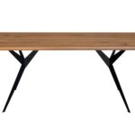 Stół dębowy na metalowych nogach 100x200