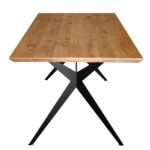 Stół dębowy na metalowych nogach 100x200