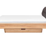 Stylowe Łóżko Dębowe z Eleganckim Wykończeniem Elona B