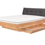 Stylowe Łóżko Dębowe z Eleganckim Wykończeniem Elona B