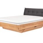 Stylowe Łóżko Dębowe z Eleganckim Wykończeniem Elona B
