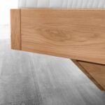 Stylowe Łóżko Dębowe do Sypialni z Pojemnikiem Garo B