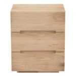 Drewniana szafka nocna z litego drewna Macari 3L