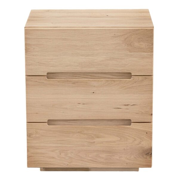 Drewniana szafka nocna z litego drewna Macari 3L