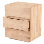 Drewniana szafka nocna z litego drewna Macari 3L