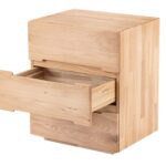 Drewniana szafka nocna z litego drewna Macari 3L