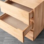 Drewniana szafka nocna z litego drewna Macari 3L