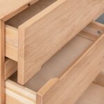 Drewniana szafka nocna z litego drewna Macari 3L