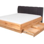 Wygodne Łóżko Dębowe z Pojemnikiem i Nowoczesnym Designem Dasalia A