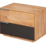 Elegancka szafka nocna z litego drewna Eleana 2L-RE