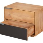 Elegancka szafka nocna z litego drewna Eleana 2L-RE