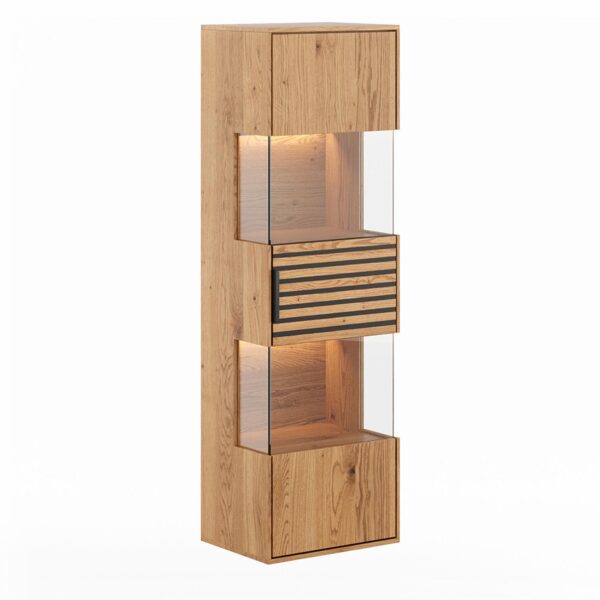 Dębowa Witryna z Lamelami Loftwood