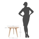 Dębowa Ława Okrągła Basic 50 cm