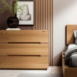 Pojemna drewniana komoda Macari 3L