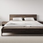 Klasyczne Łóżko Dębowe Dąb Dymiony Sogno