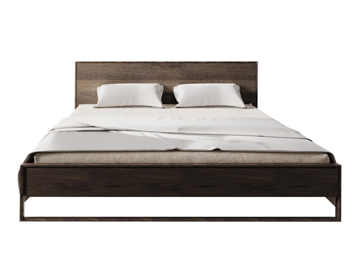 Klasyczne Łóżko Dębowe Dąb Dymiony Sogno