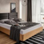 Łóżko Dębowe z Podnoszonym Stelażem i Pojemnikiem Mara