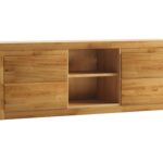 Szafka RTV Dębowa Ryflowana 140 cm – Castoro 41