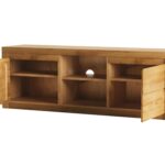 Szafka RTV Dębowa Ryflowana 140 cm – Castoro 41