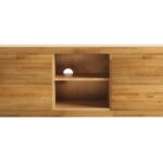 Szafka RTV Dębowa Ryflowana 140 cm – Castoro 41