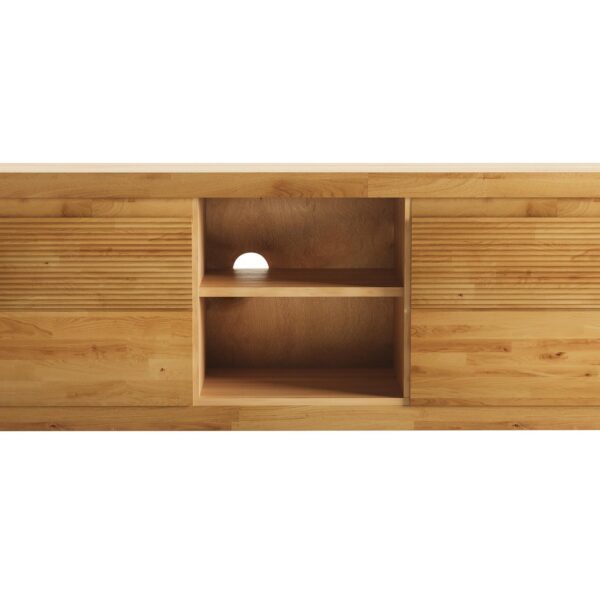 Szafka RTV Dębowa Ryflowana 140 cm – Castoro 41