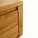 Szafka RTV Dębowa Ryflowana 200 cm 2 Szuflady – Castoro 48