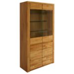 Witryna Dębowa Ryflowana Wysoka Przeszklona – Castoro 72