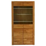 Witryna Dębowa Ryflowana Wysoka Przeszklona – Castoro 72