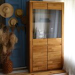 Witryna Dębowa Ryflowana Wysoka Przeszklona – Castoro 72