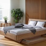 Łóżko Dębowe w Nowoczesnym Stylu Elona A