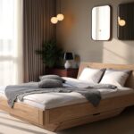 Łóżko Dębowe w Nowoczesnym Stylu Elona A