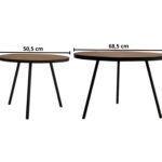 Zestaw Stoliki Dekoracyjne ze Skórą Naturalną – Kreo 01