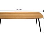 Stolik Drewniany Geometryczny z Masą Formy – Linaro 05