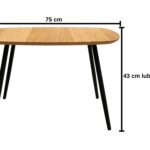 Stolik Drewniany Nowoczesny z Geometryczną Formą – Linaro 03