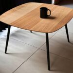 Stolik Drewniany Nowoczesny z Geometryczną Formą – Linaro 03