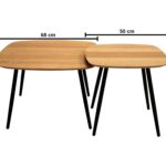 Zestaw Stoliki Drewniane Geometryczne – Linaro 91