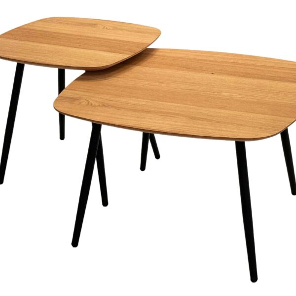 Zestaw Stoliki Drewniane Geometryczne – Linaro 91