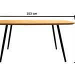 Stolik Dębowy Geometryczny z Frezowanym Blatem – Linaro 04