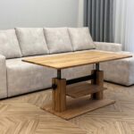 Stolik Dębowy z Regulacją Wysokości 42–58 cm – Artisan 06