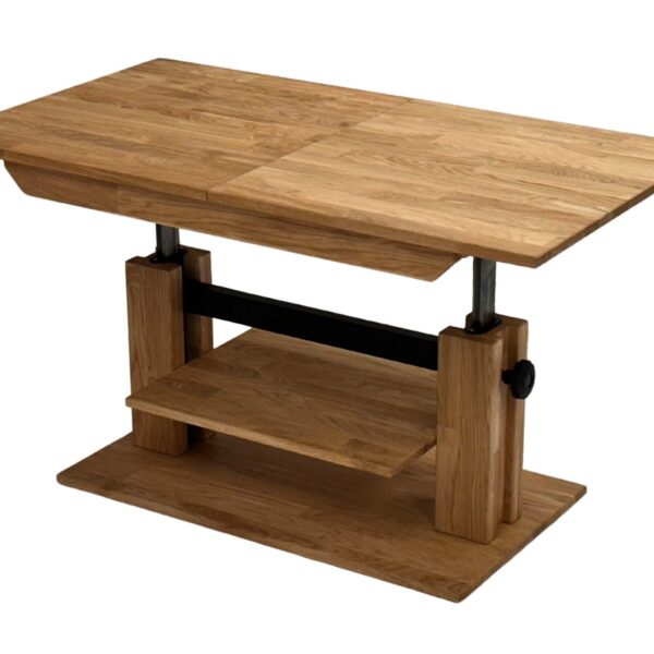 Stolik Dębowy z Regulacją Wysokości 42–58 cm – Artisan 06