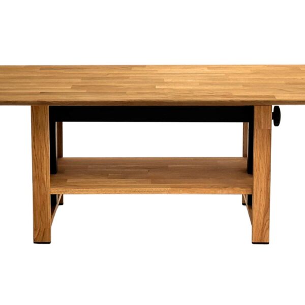 Ażurowy Stolik Drewniany z Podnoszonym Blatem – Velnero