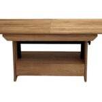 Stolik Dębowy z Regulacją Wysokości i Szufladą – Artisan 04