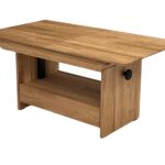 Stolik Dębowy z Regulacją Wysokości i Szufladą – Artisan 04