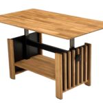 Stolik Podnoszony z Lamelami Dębowy – Taverno