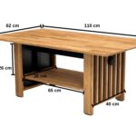 Stolik Podnoszony z Lamelami Dębowy – Taverno