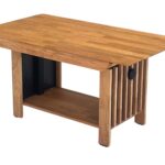 Ława Dębowa z Lamelami i Podnoszonym Blatem – Taverno