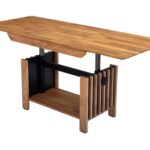 Ława Dębowa z Lamelami i Podnoszonym Blatem – Taverno