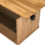 Ława Regulowana Dębowa ze Szklaną Półką – Taverno