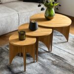 Zestaw Okrągłych Stolików Dębowych 3w1 – Taverno