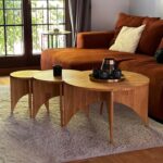 Zestaw Okrągłych Stolików Dębowych 3w1 – Taverno